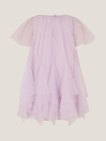 Monsoon Lilac Purple Nessa Sparkle Collar Waterfall Dress image 3