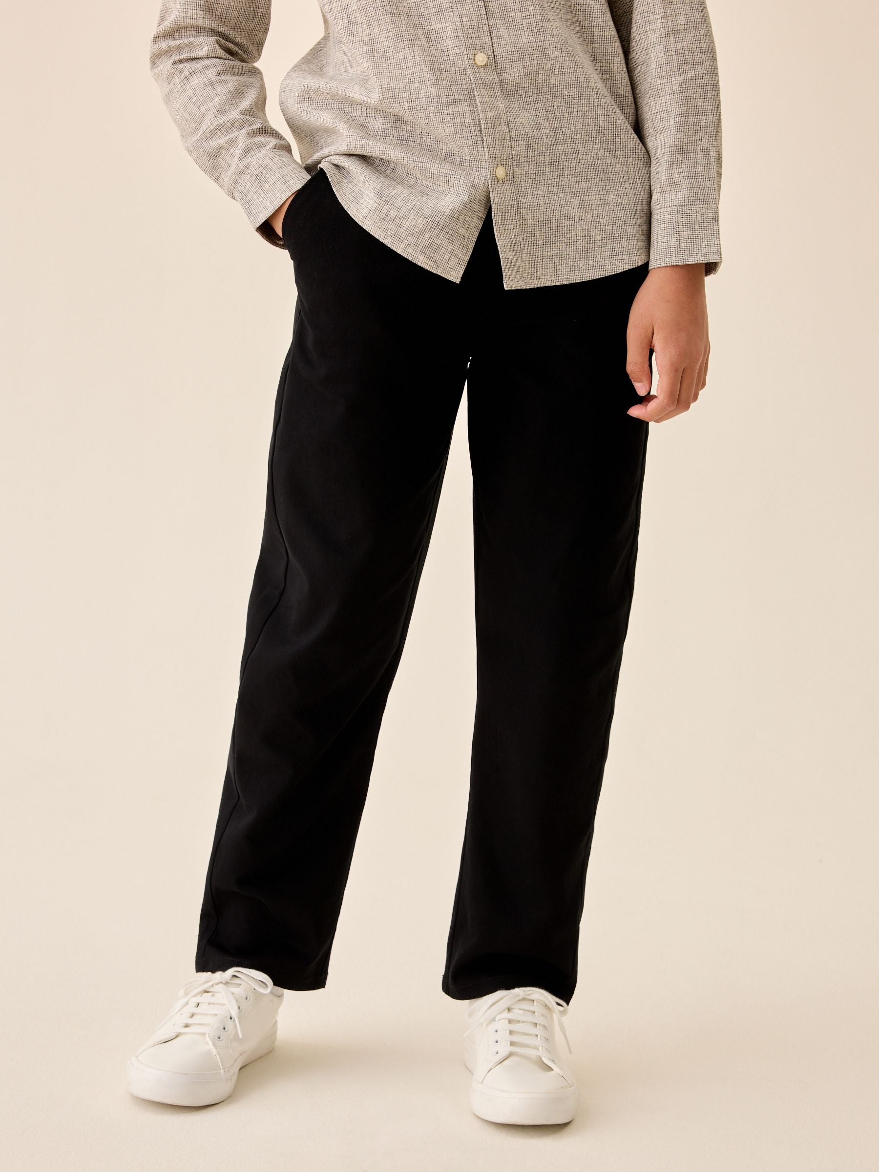 Dsiney Kidz - Black Loose Fit Stretch Chino Trousers (3-17yrs) image 1