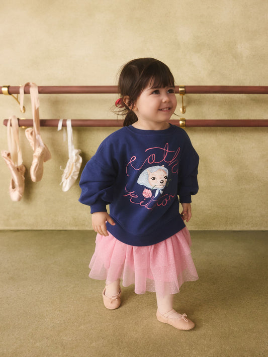 Dsiney Kidz - Navy Cath Kidston Sweat Mesh Dress (3mths-7yrs) image 2