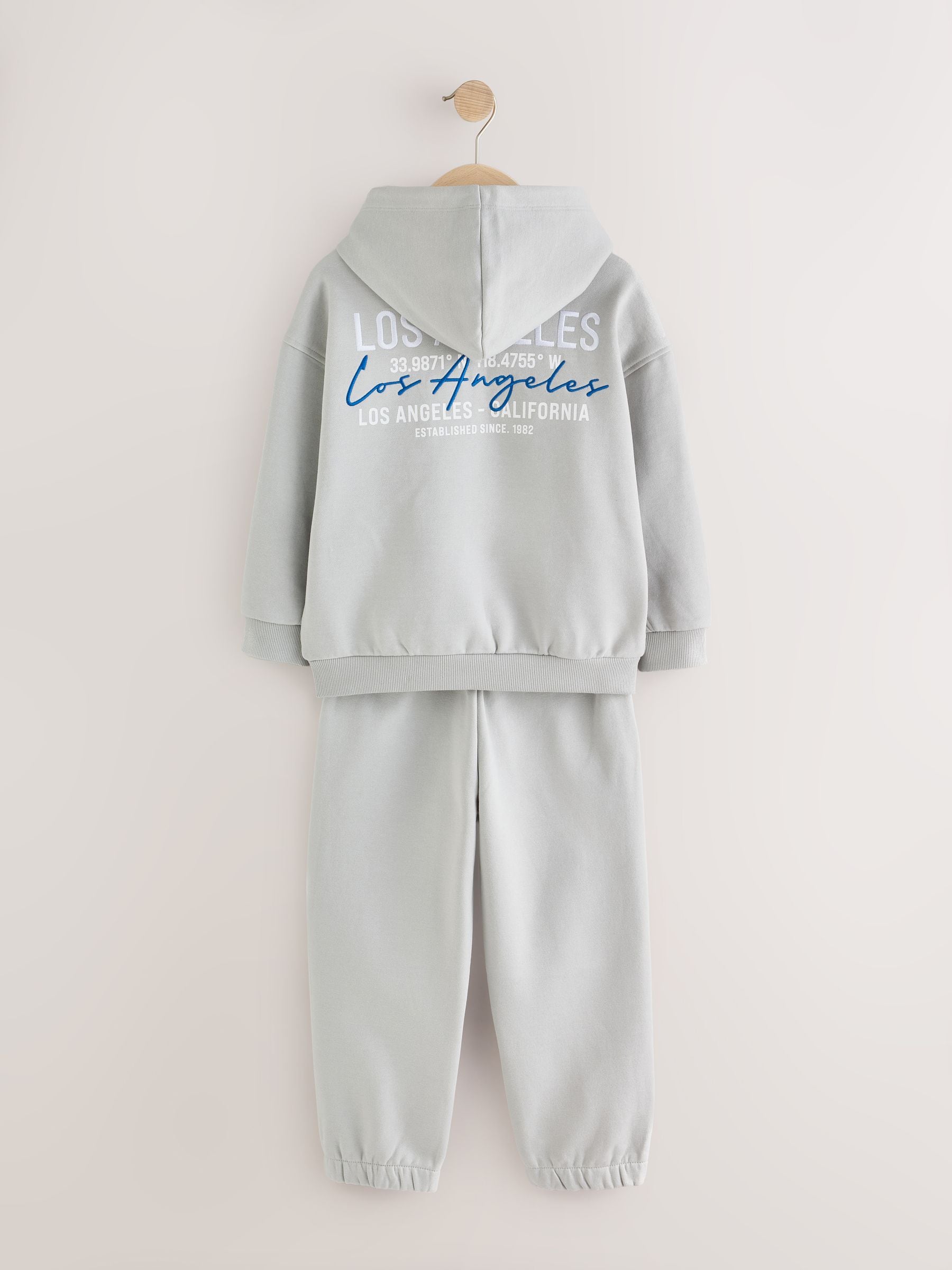Dsiney Kidz - Grey Back Print Relaxed Fit Heavy Weight Hoody Jogger Set (3-16yrs) image 3