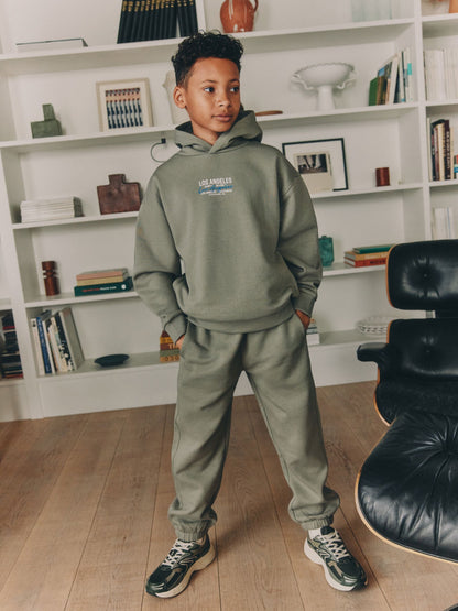 Dsiney Kidz - Soft Green Back Print Relaxed Fit Heavy Weight Hoody Jogger Set (3-16yrs) image 1