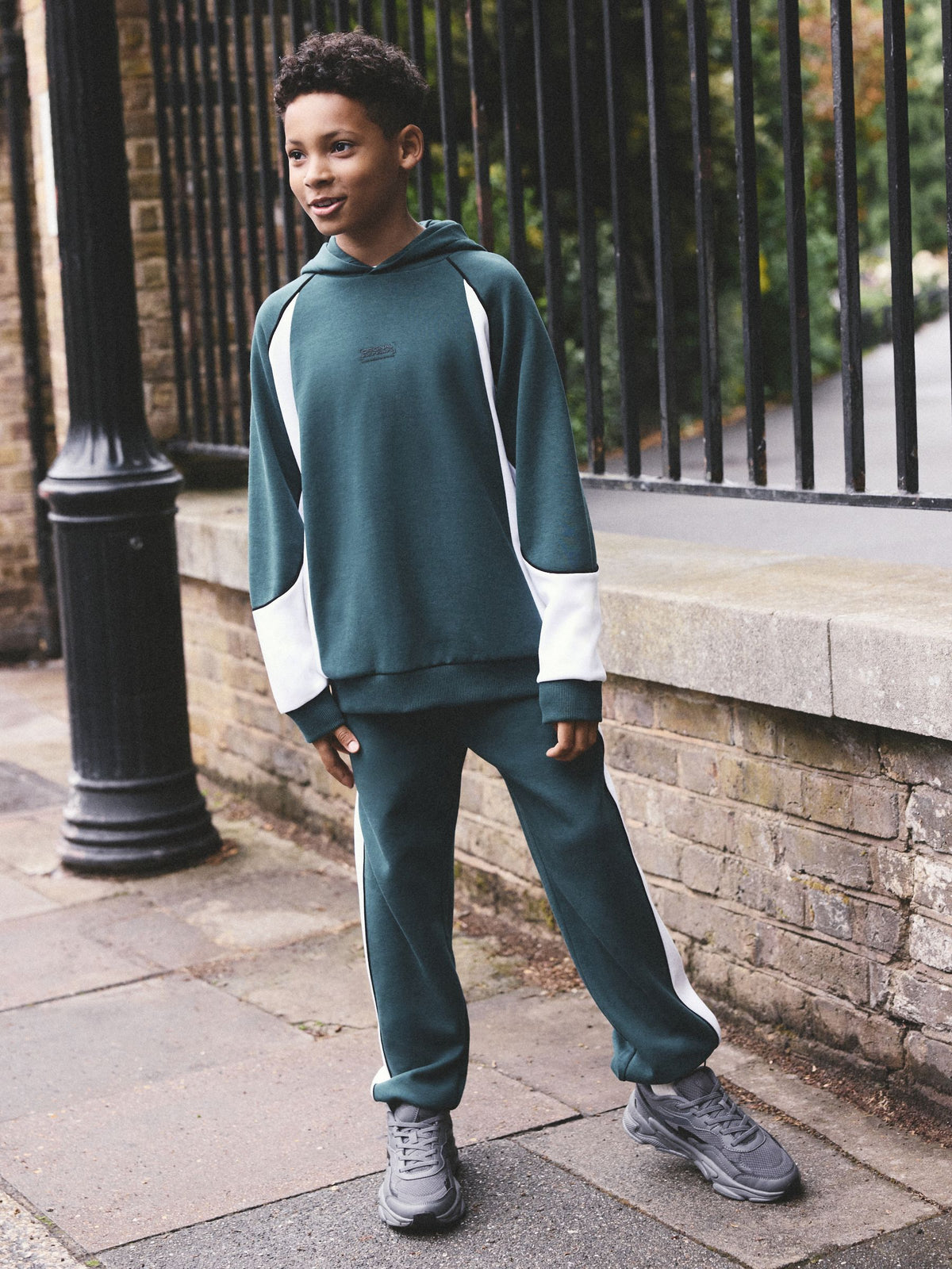 Green Colourblock Joggers & Hoodie Set (3-16yrs) - image 1