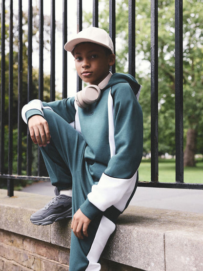Green Colourblock Joggers & Hoodie Set (3-16yrs) - image 4
