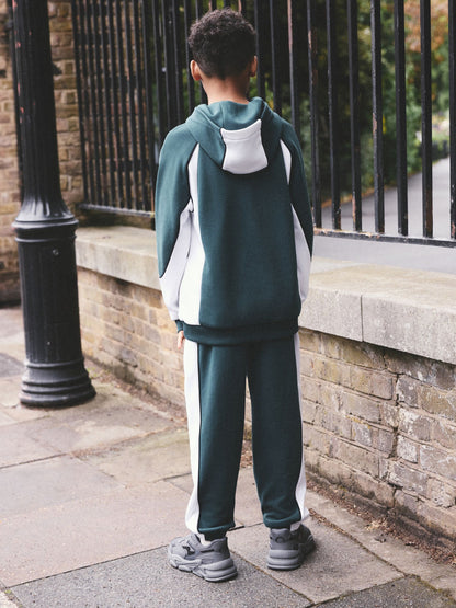 Green Colourblock Joggers & Hoodie Set (3-16yrs) - image 6