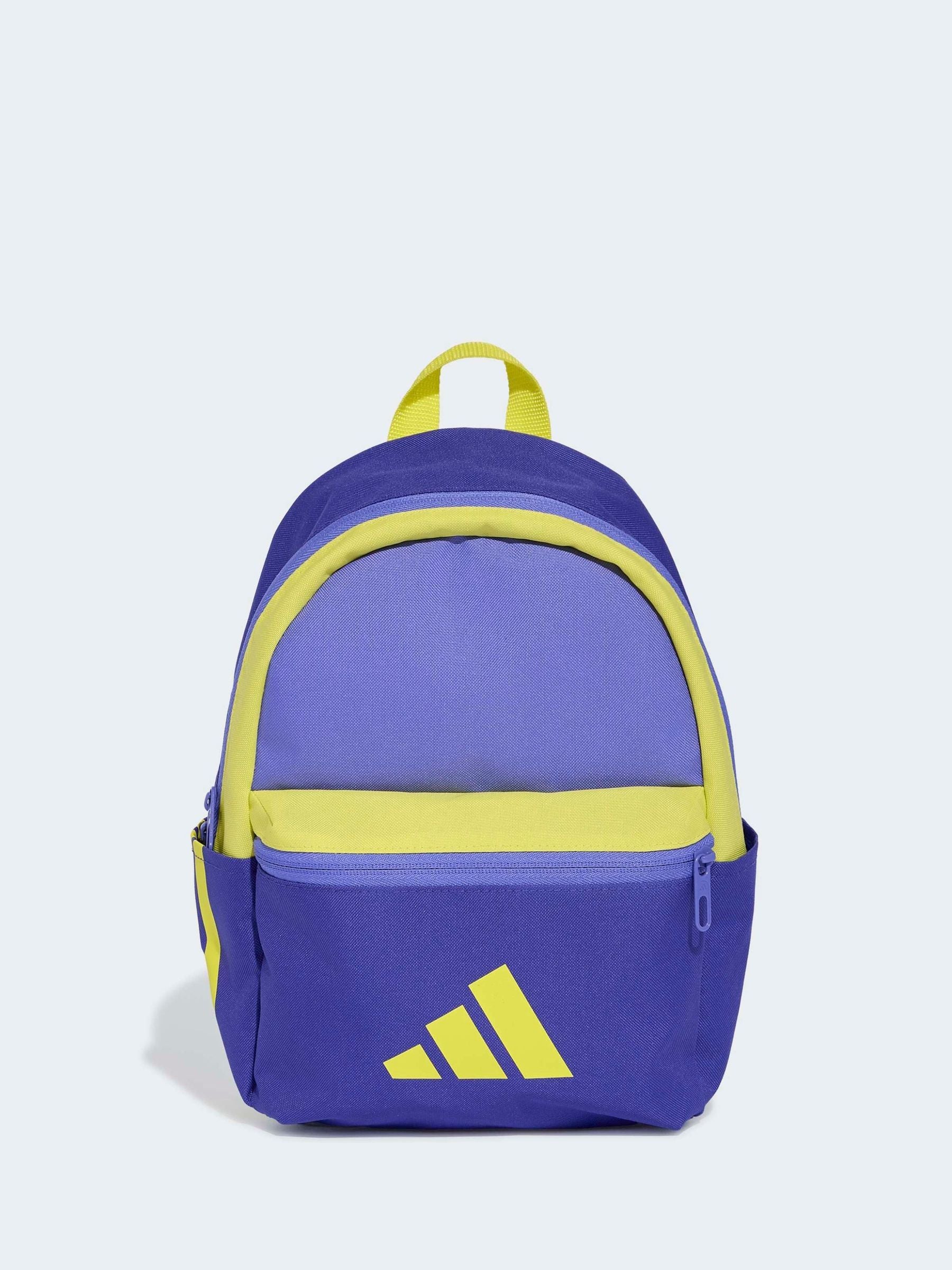 adidas Purple/Yellow 3 Bar Kids Backpack image 1