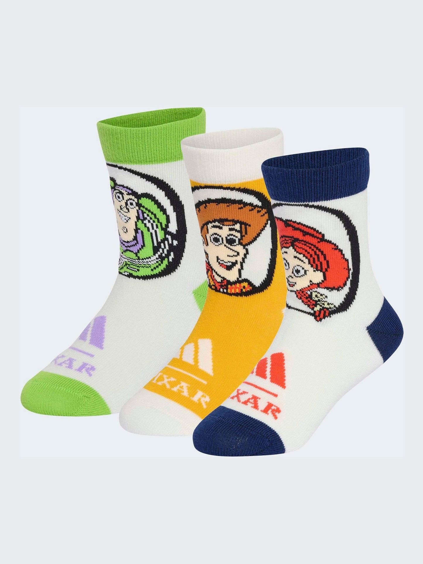 Dsiney Kidz - adidas Grey/White Kids Disney Toy Story Crew Socks 3 Pack image 1