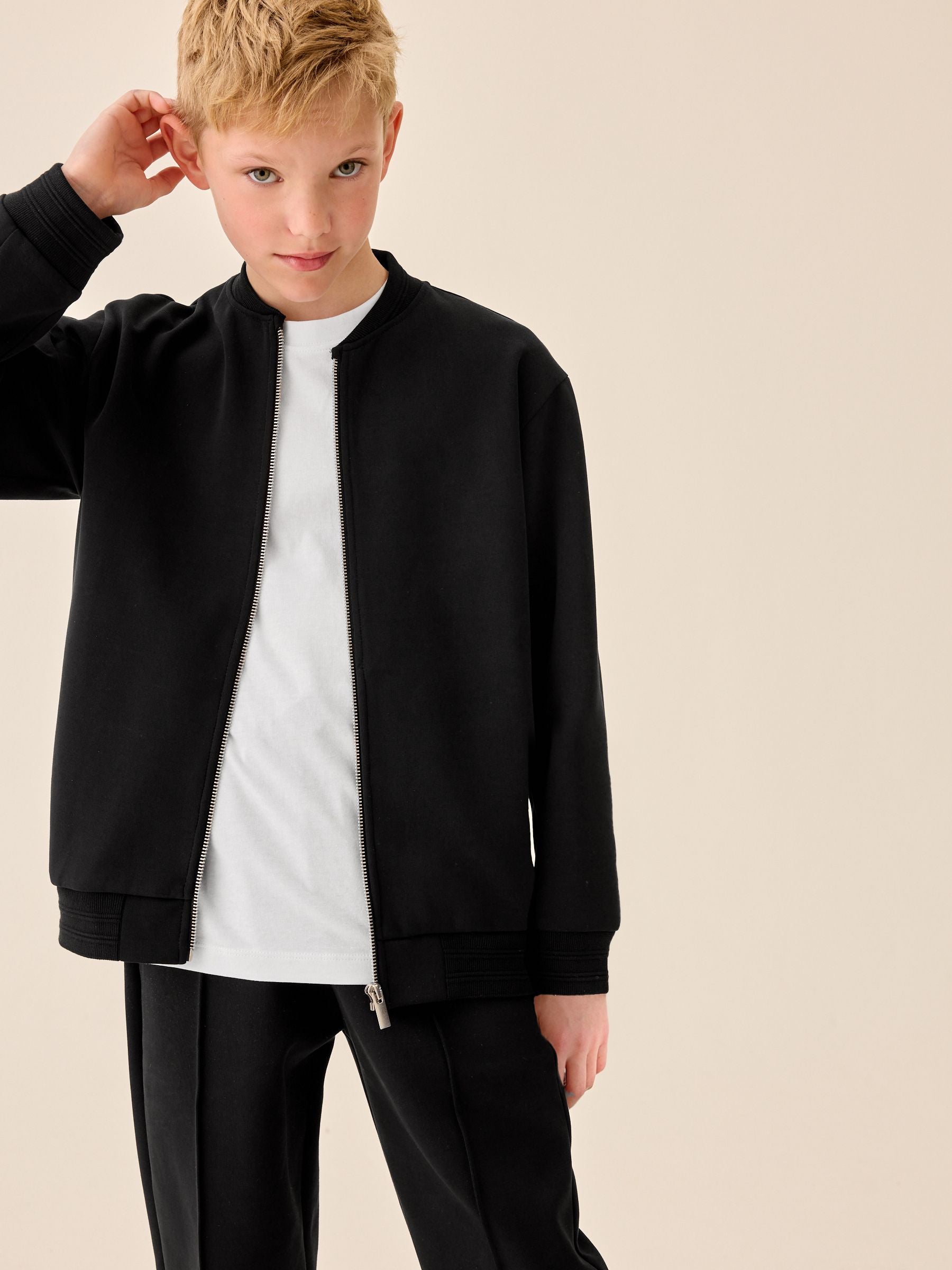 Dsiney Kidz - Black Interlock Smart Bomber Jacket (3-16yrs) image 2