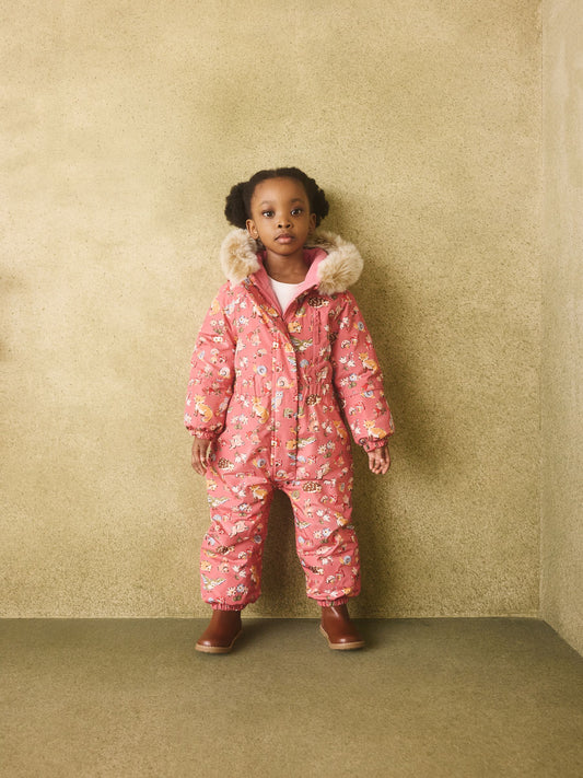 Dsiney Kidz - Pink Woodland Characters Cath Kidston Waterproof Snowsuit (3mths-7yrs) image 1
