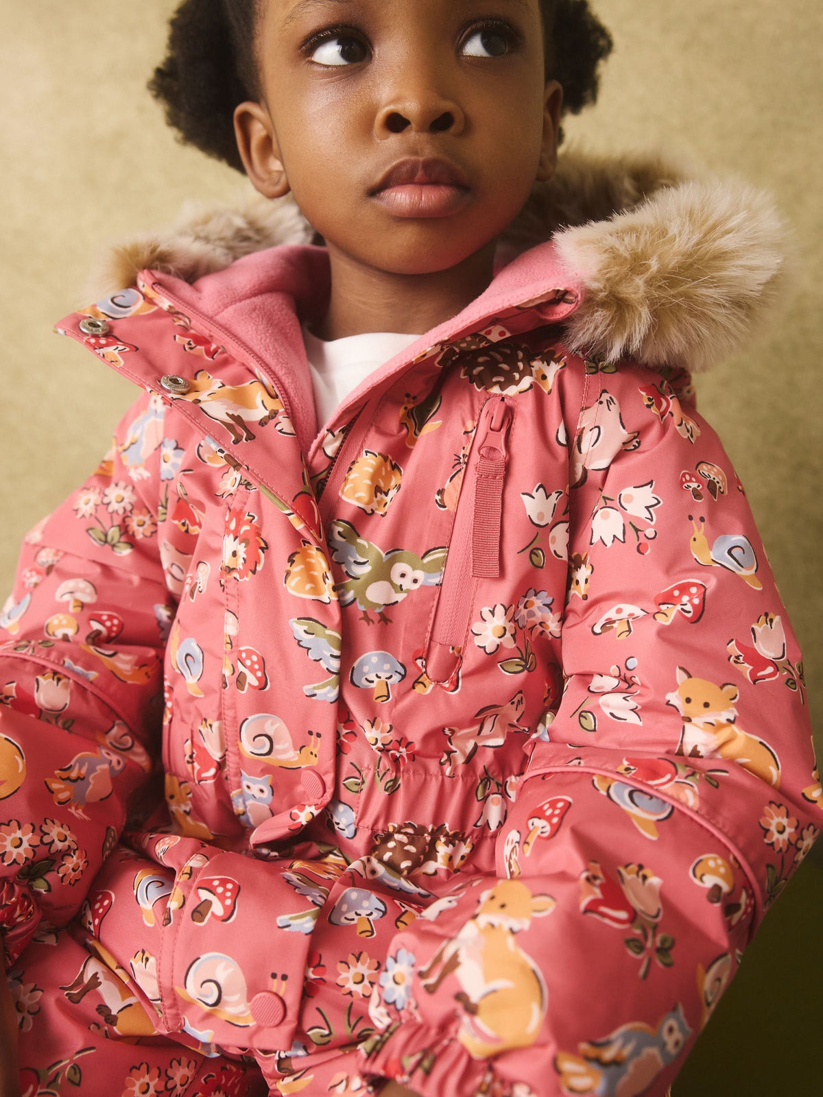 Dsiney Kidz - Pink Woodland Characters Cath Kidston Waterproof Snowsuit (3mths-7yrs) image 3