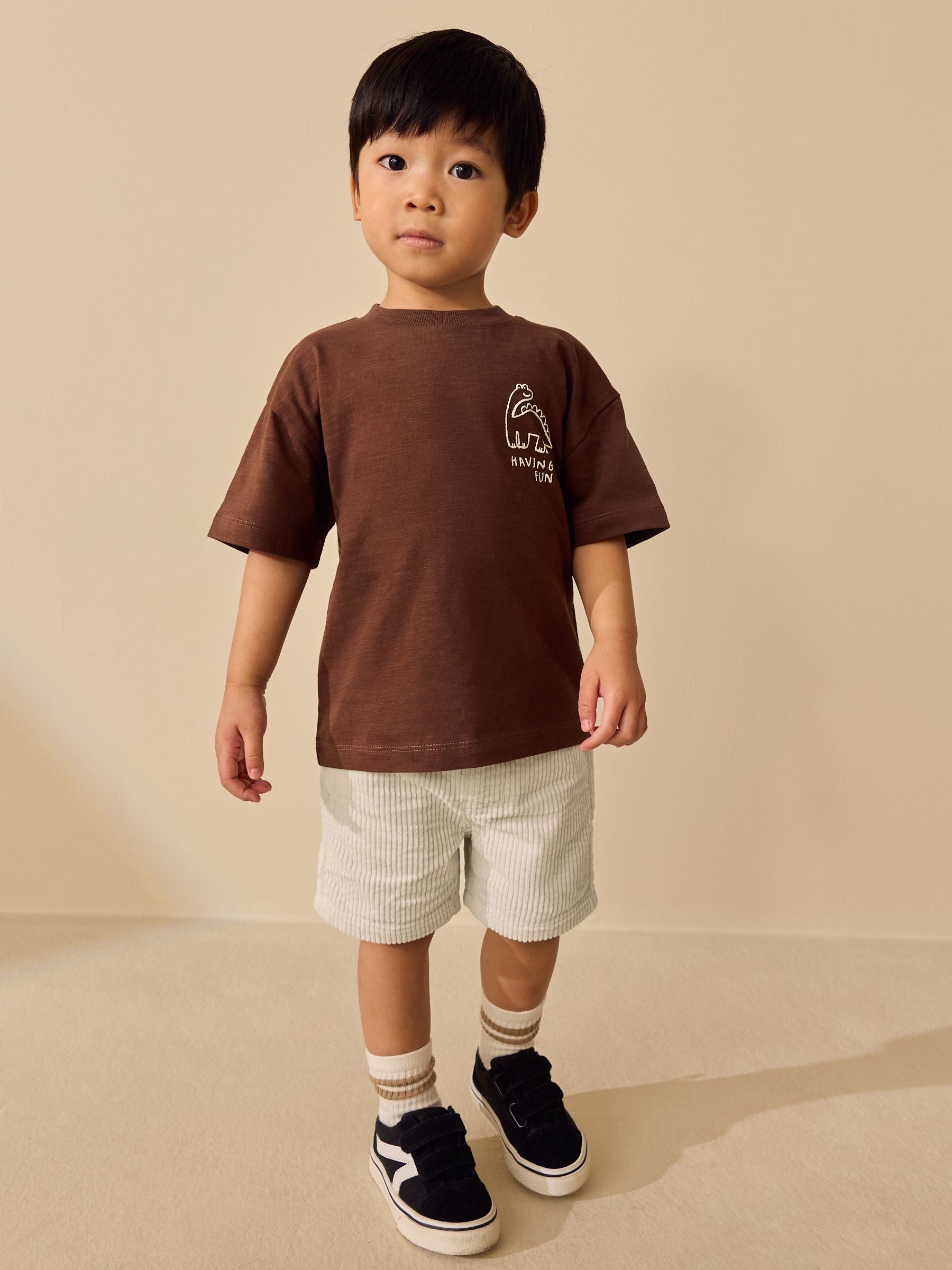 Dsiney Kidz - Ecru Corduroy Pull On Shorts (3mths-7yrs) image 2