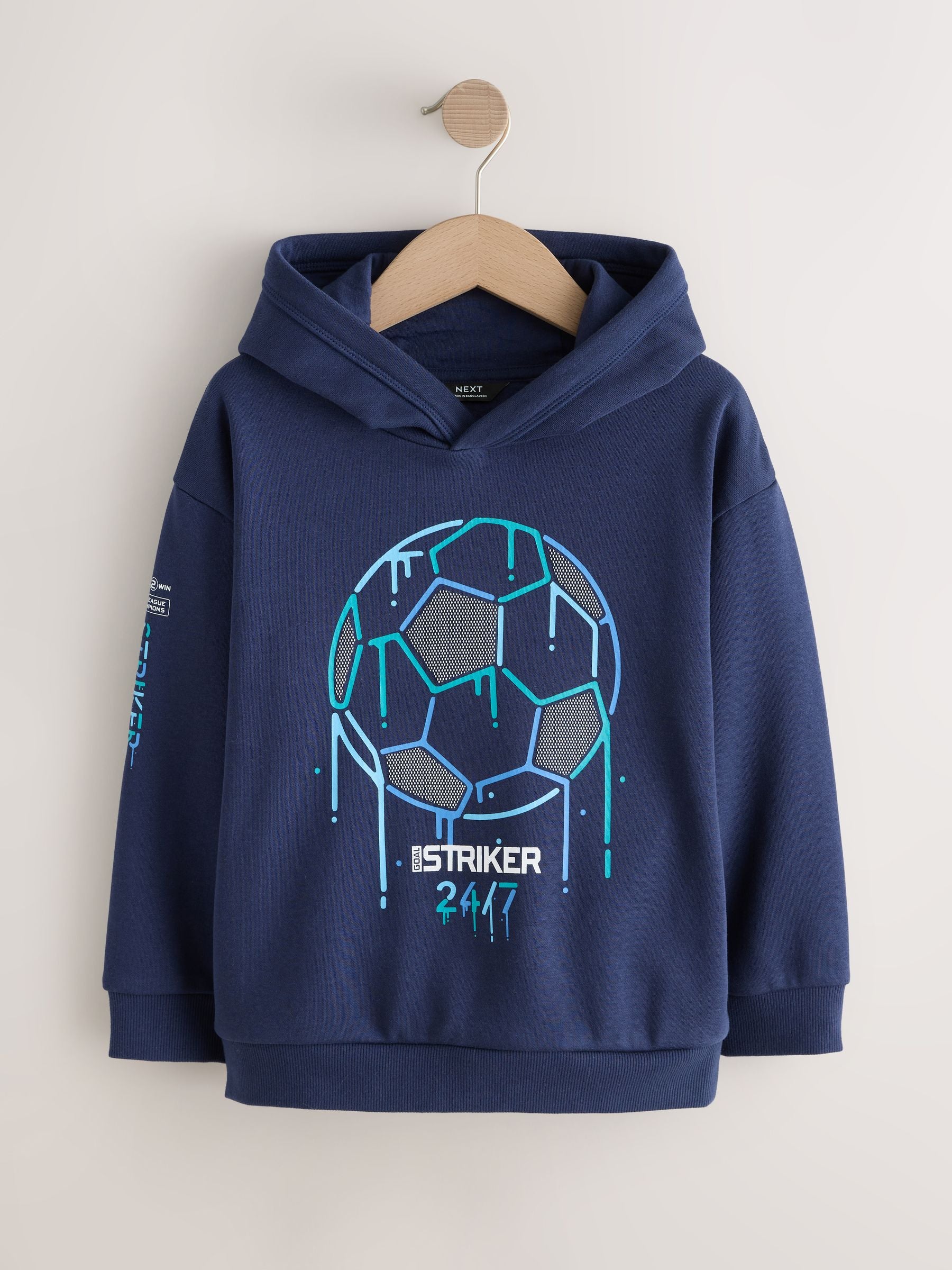 Dsiney Kidz - Blue Football Regular Fit Older Graphic Print Hoodie (3-16yrs) image 1