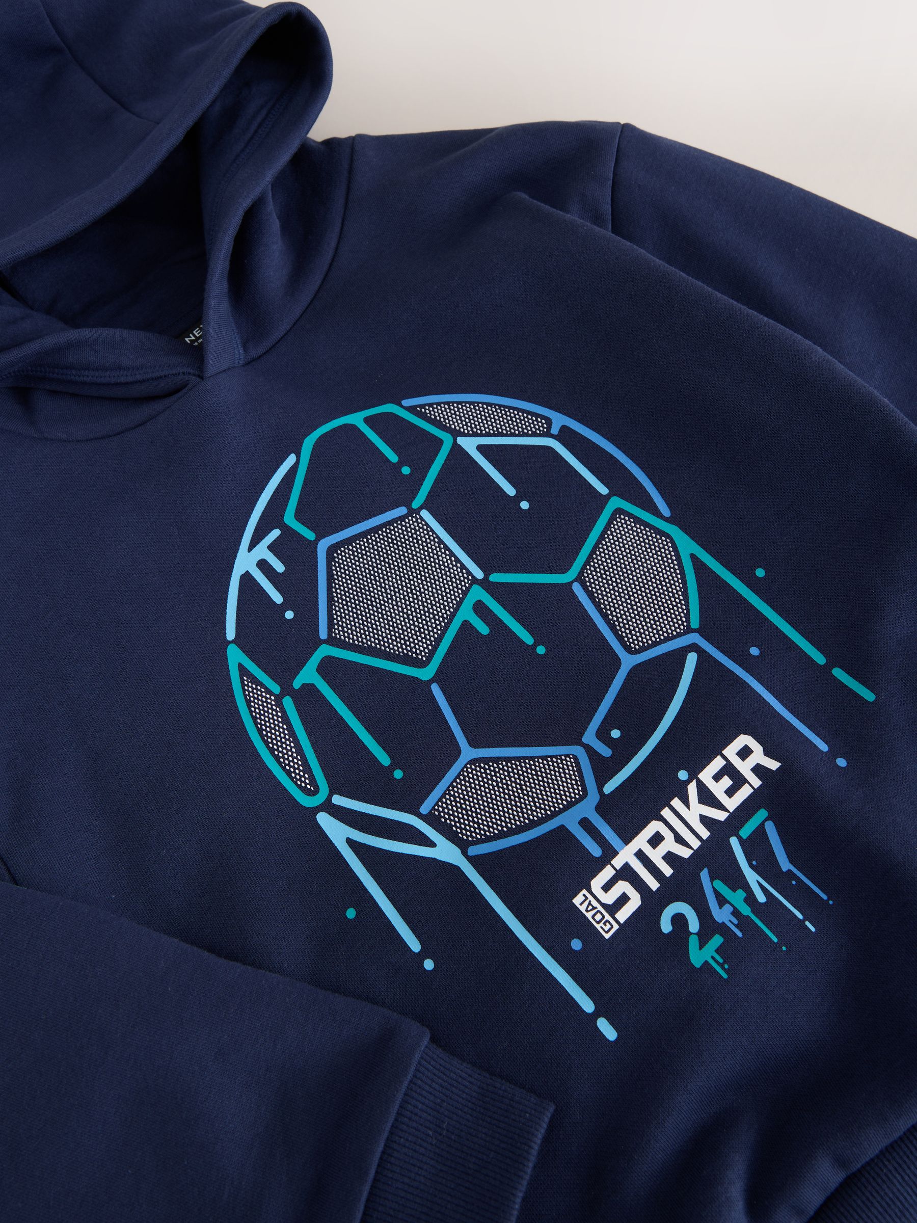 Dsiney Kidz - Blue Football Regular Fit Older Graphic Print Hoodie (3-16yrs) image 4