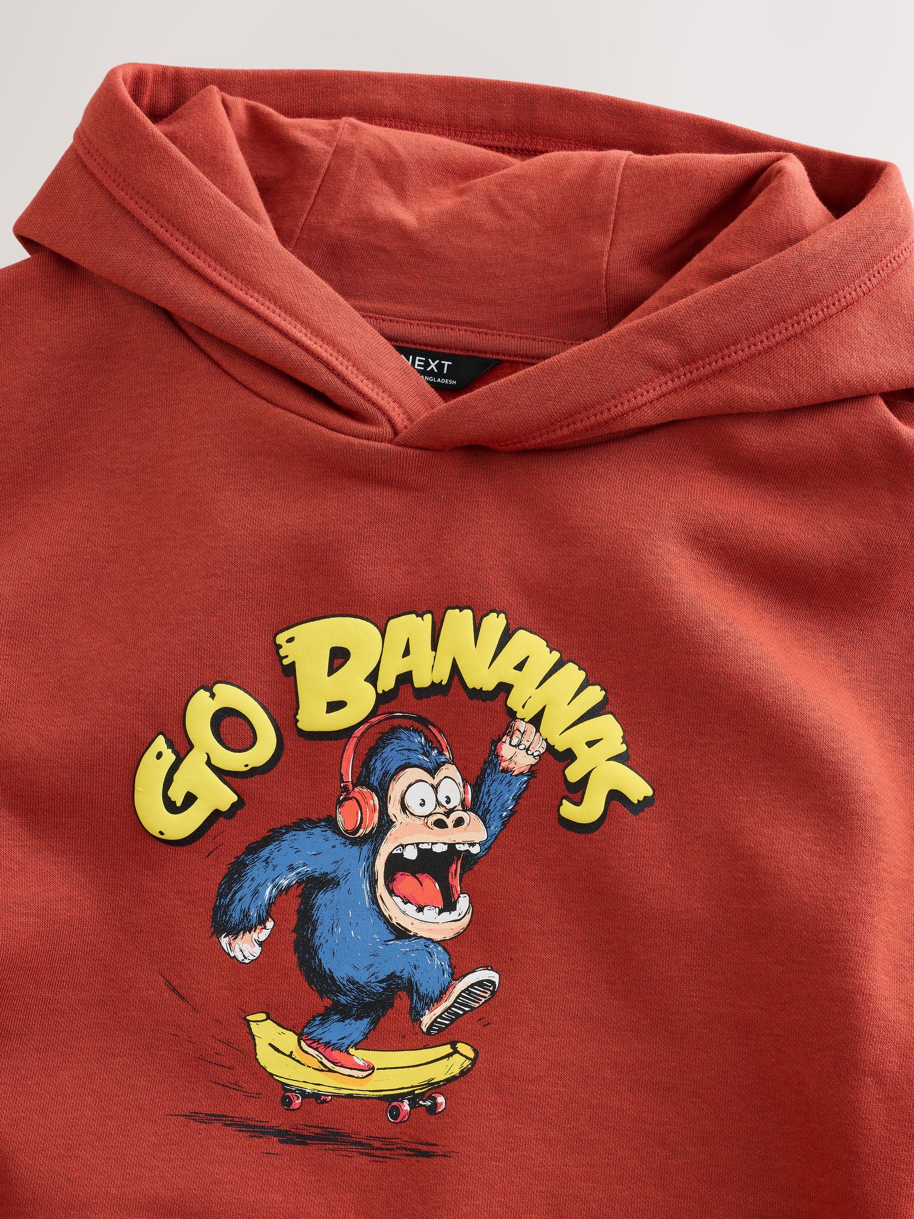 Dsiney Kidz - Rust Monkey Regular Fit Older Graphic Print Hoodie (3-16yrs) image 3