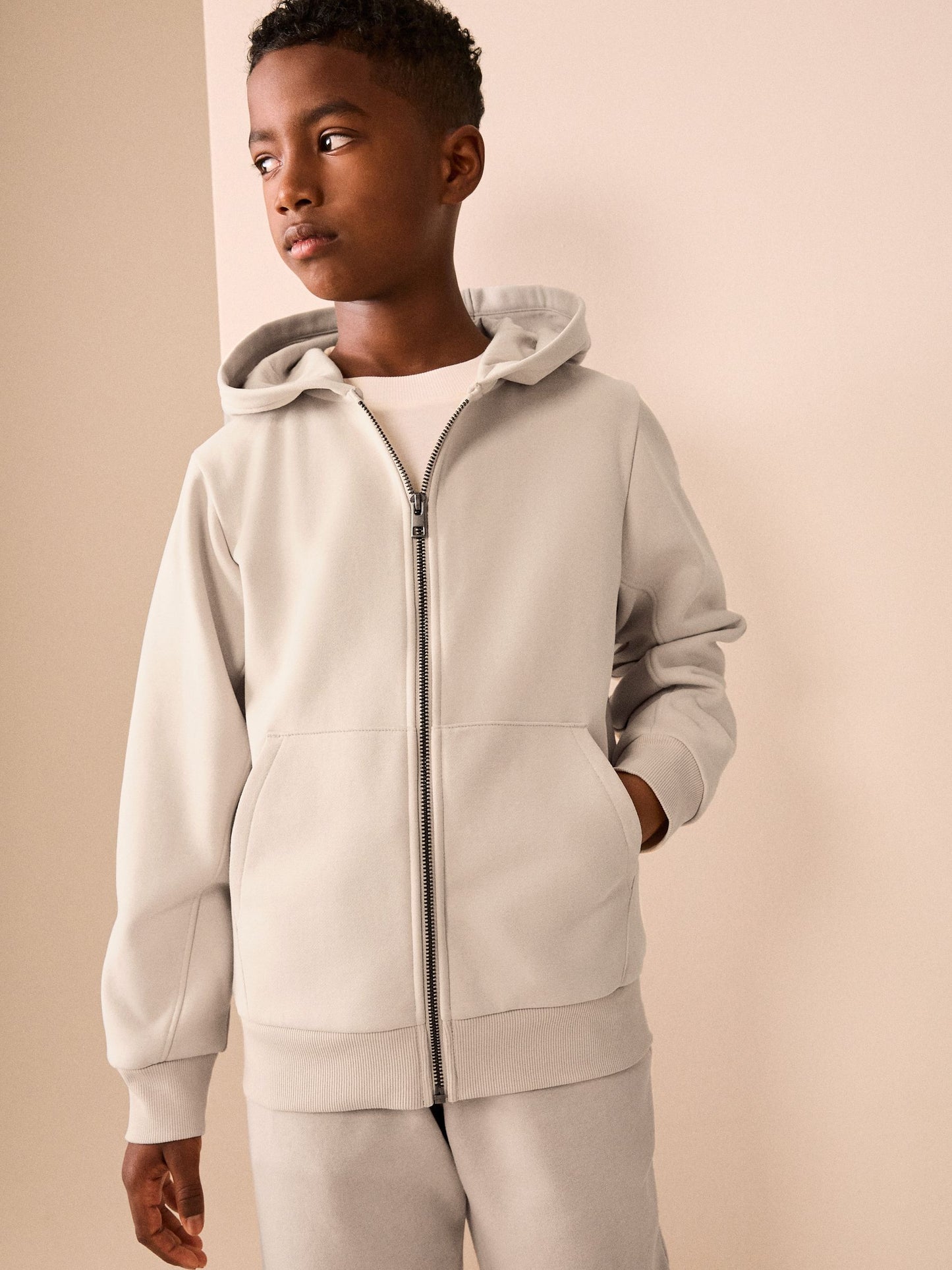 Dsiney Kidz - Ecru Zip Through Sweat Hoodie (3-16yrs) image 1