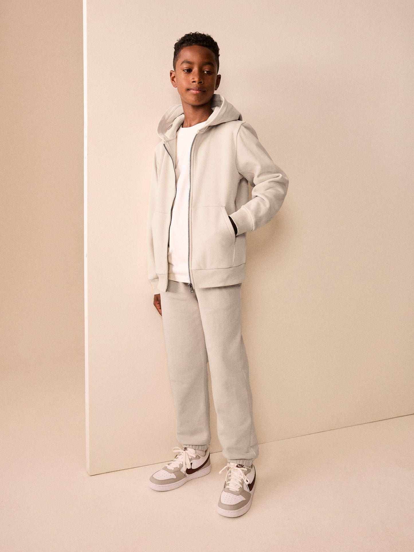 Dsiney Kidz - Ecru Zip Through Sweat Hoodie (3-16yrs) image 2