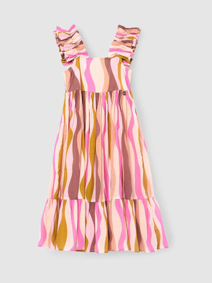 Angel & Rocket Pink Marley Wave Print Maxi Dress image 5