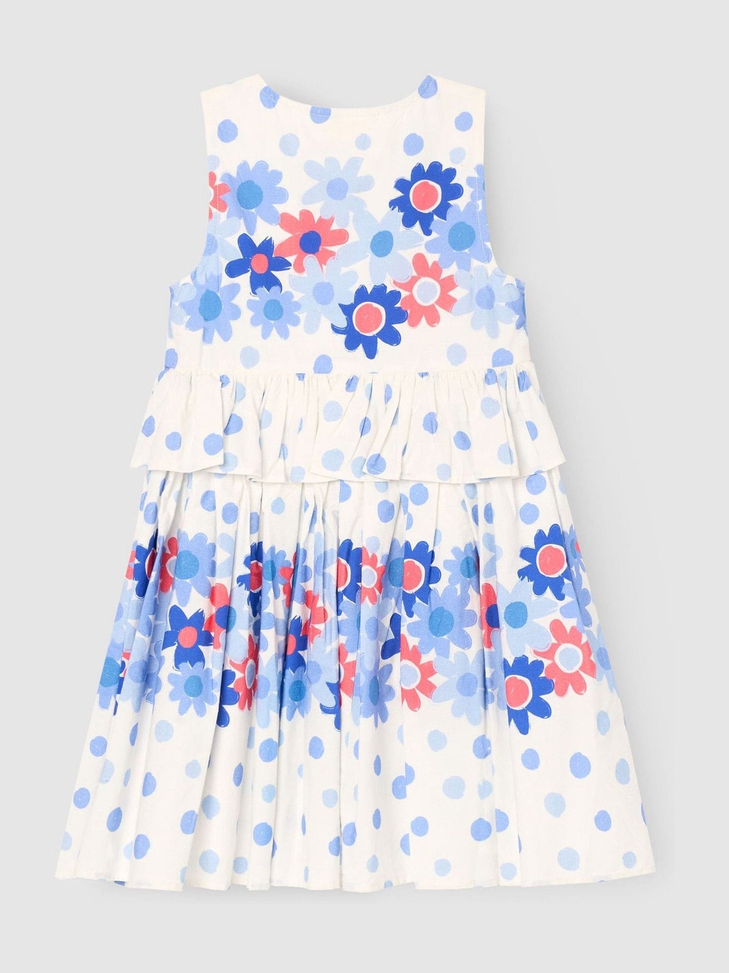 Angel & Rocket White Anais Spot Floral Print Tie Detail Dress image 5