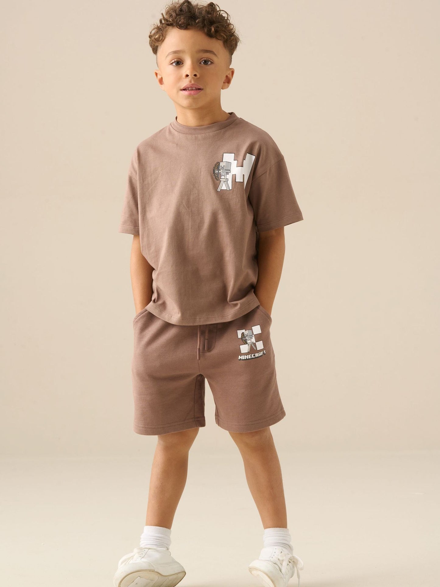Dsiney Kidz - Angel & Rocket Brown Minecraft Shorts image 3