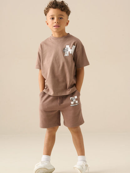 Dsiney Kidz - Angel & Rocket Brown Minecraft Shorts image 3