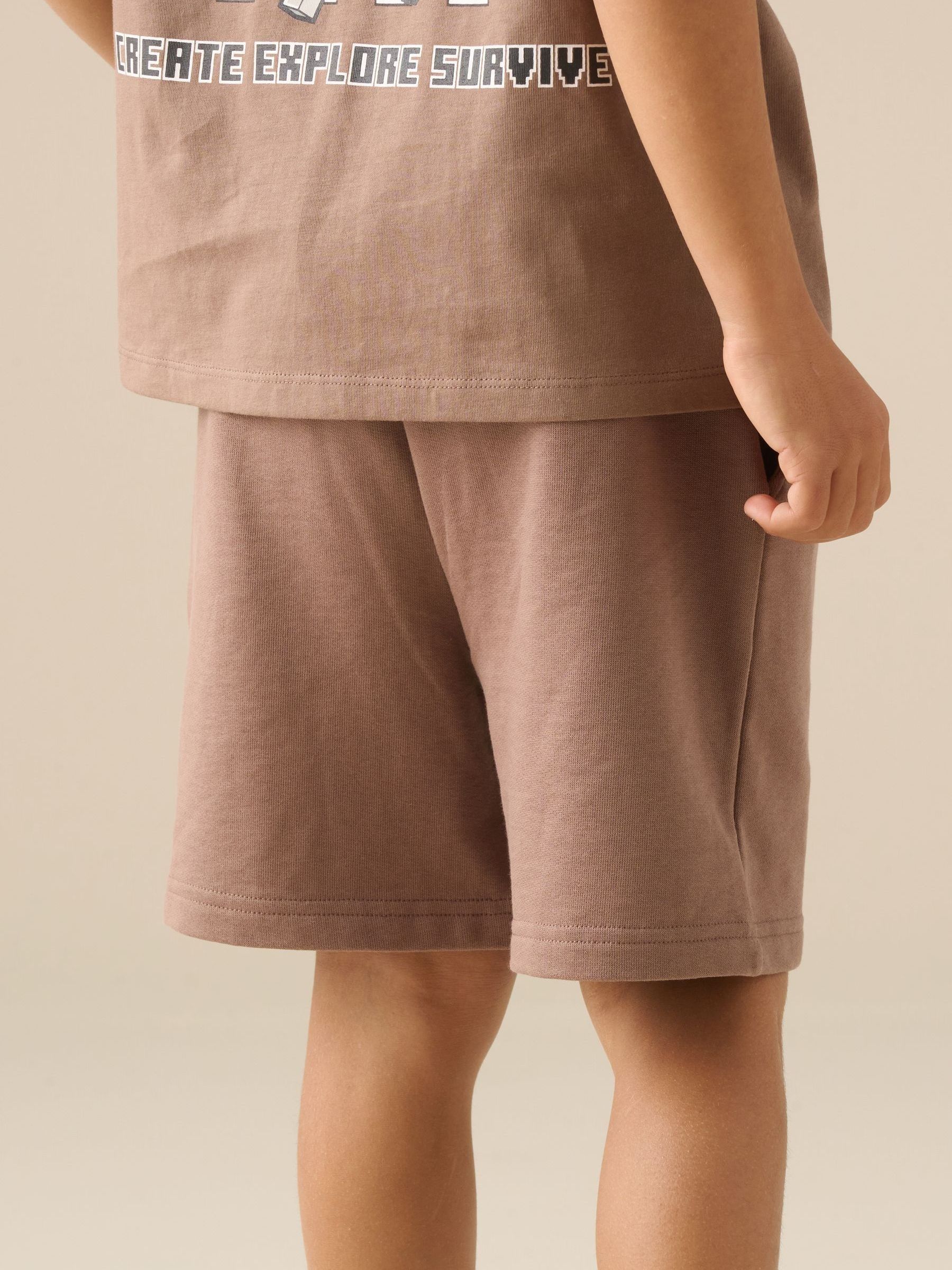 Dsiney Kidz - Angel & Rocket Brown Minecraft Shorts image 4