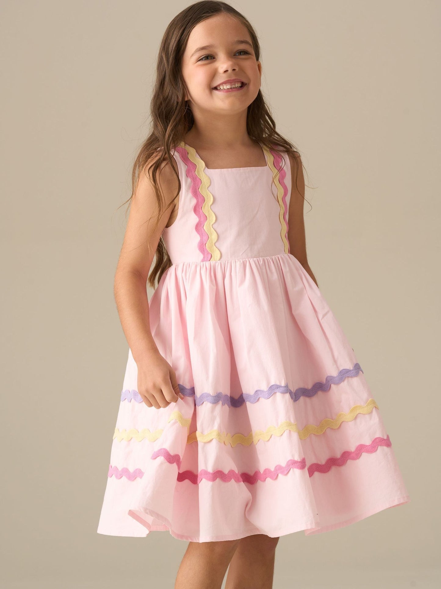 Angel & Rocket Pink Mia Wide Ric Rac Dress image 1