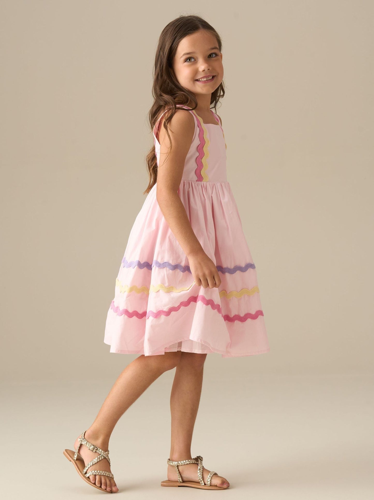 Angel & Rocket Pink Mia Wide Ric Rac Dress image 2