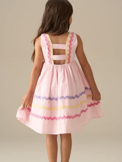 Angel & Rocket Pink Mia Wide Ric Rac Dress image 3