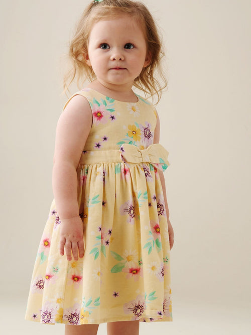 Dsiney Kidz - Angel & Rocket Yellow Edie Linen Floral Dress image 1