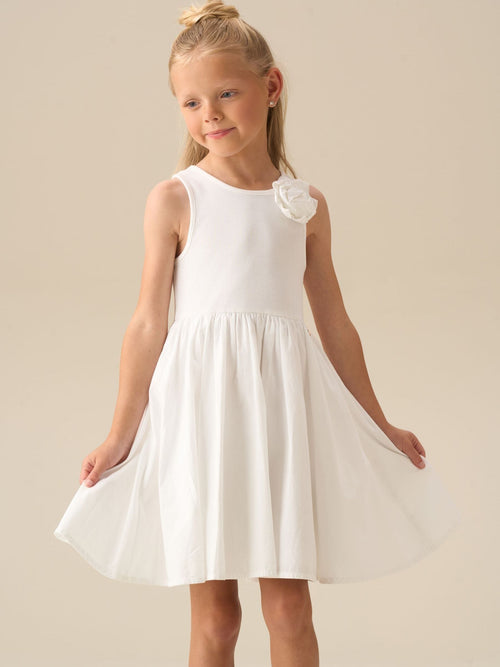 Dsiney Kidz - Angel & Rocket White Jess Crochet Flower Dress image 1