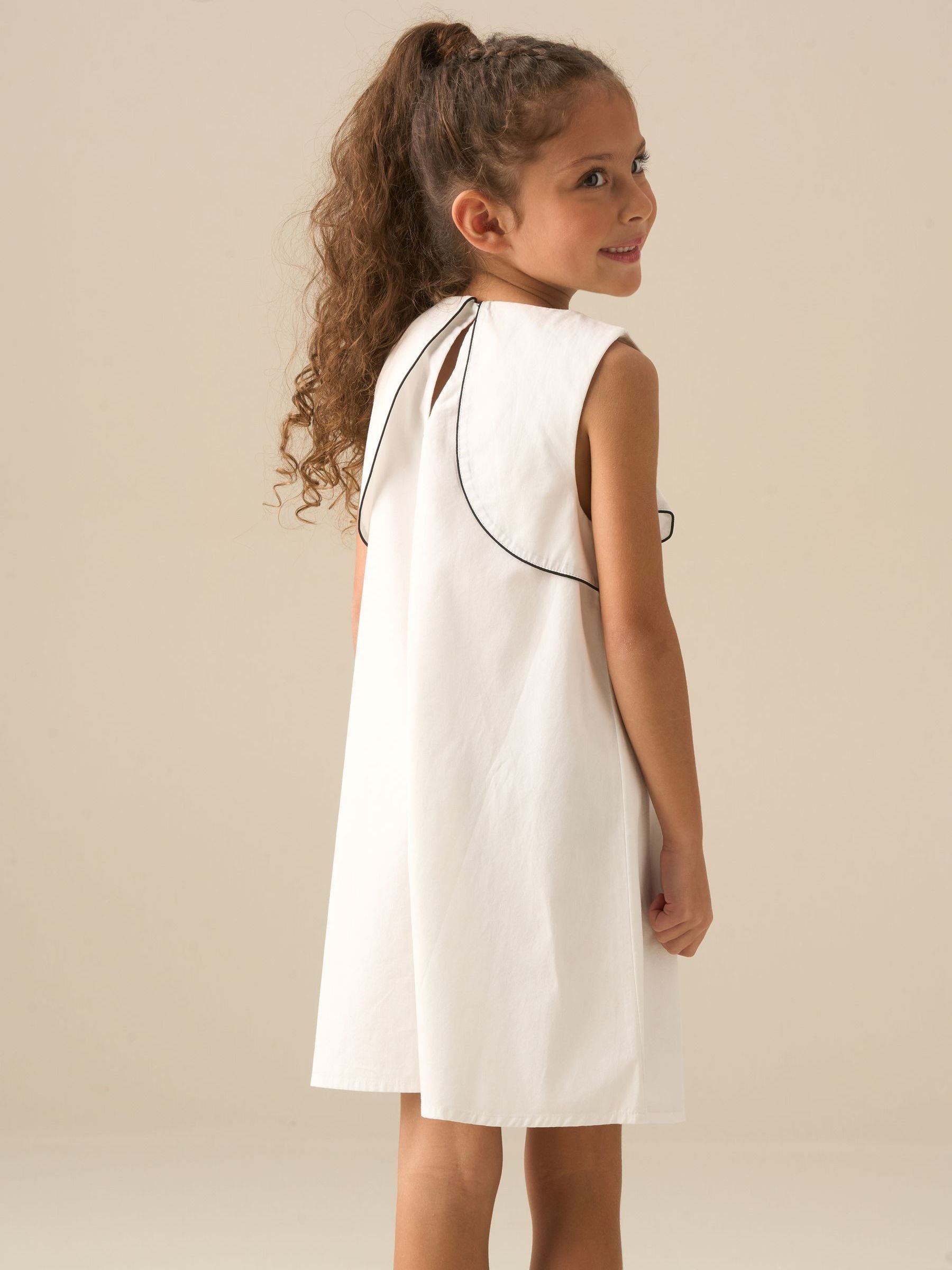 Angel & Rocket White Lizzie Bow Detail Dress image 3