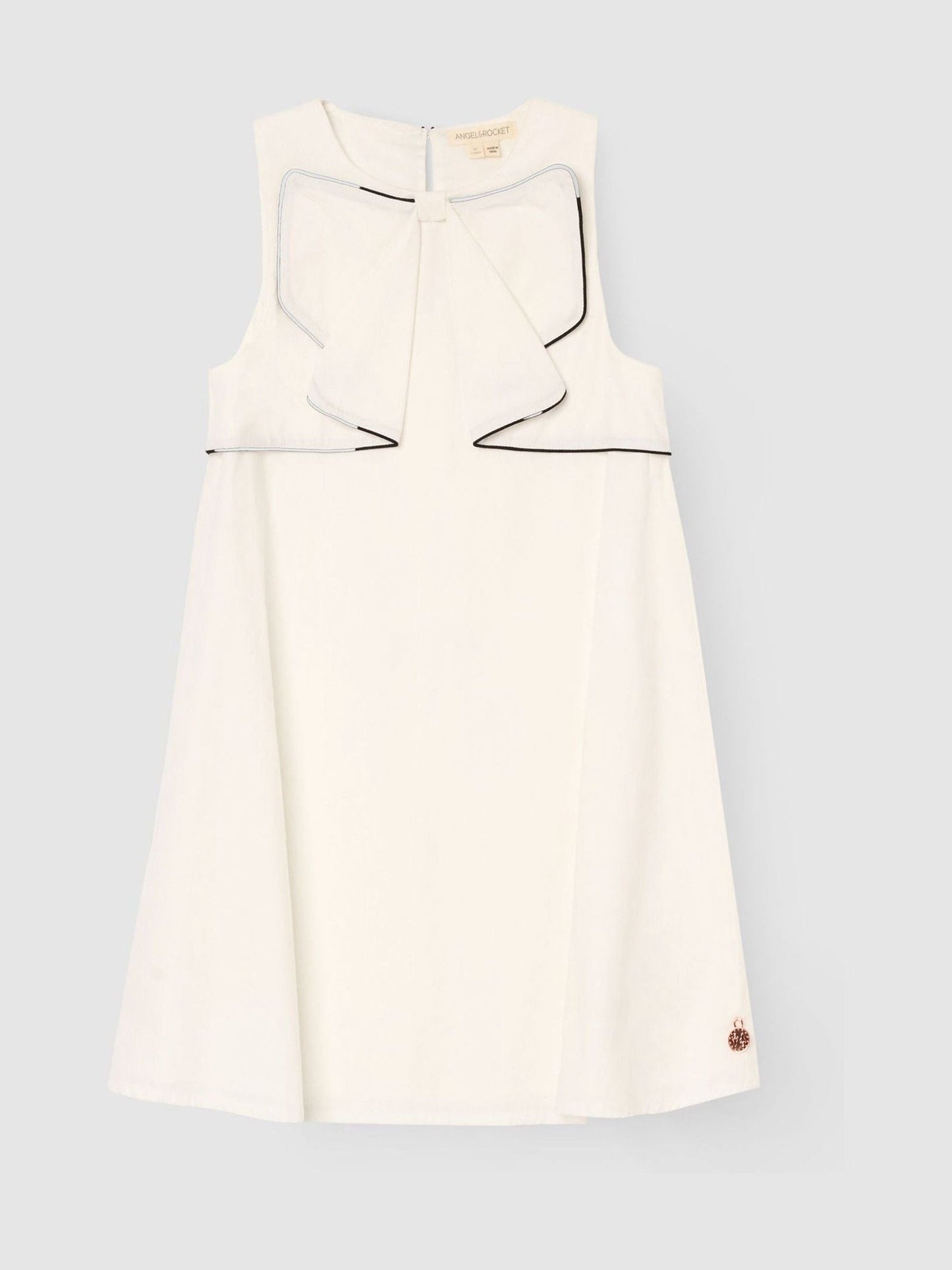 Angel & Rocket White Lizzie Bow Detail Dress image 6