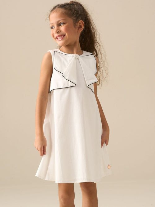 Dsiney Kidz - Angel & Rocket White Lizzie Bow Detail Dress image 1