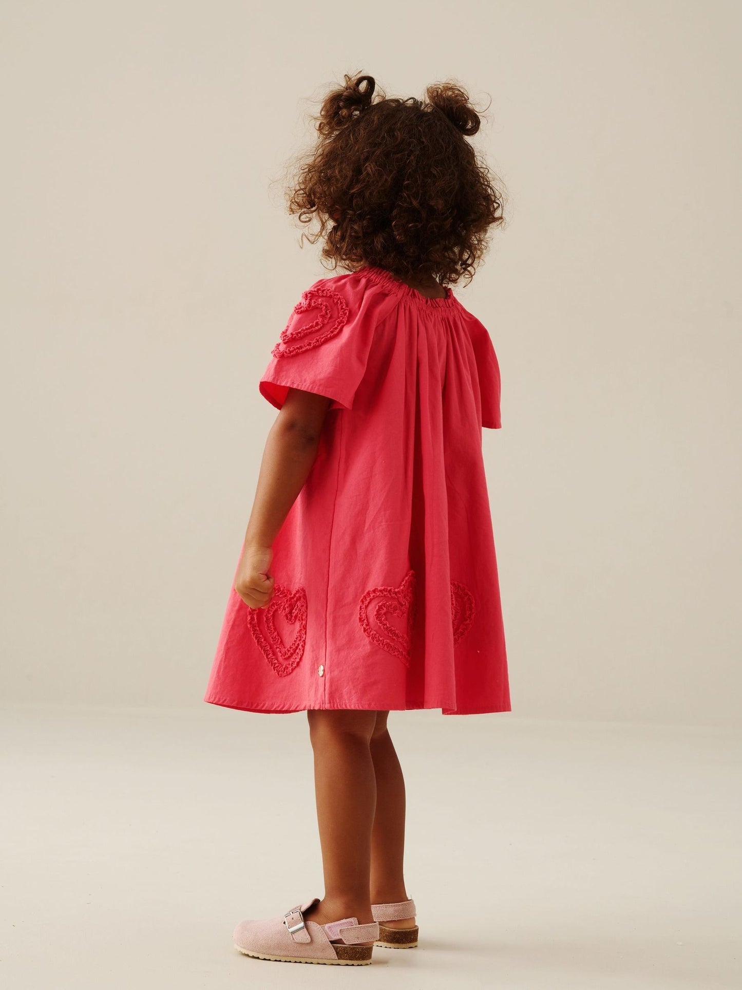 Angel & Rocket Pink Lori Heart Frill Swing Dress image 4