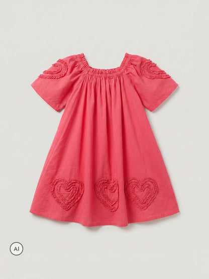 Dsiney Kidz - Angel & Rocket Pink Lori Heart Frill Swing Dress image 6