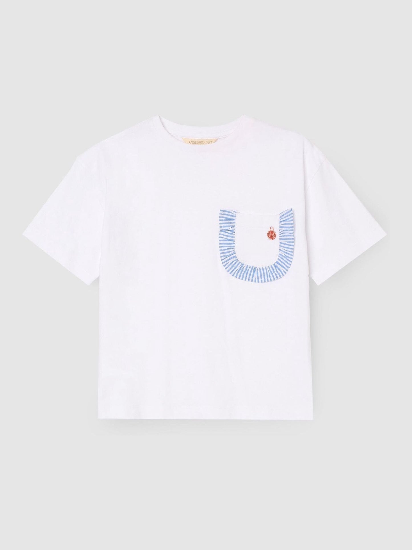 Dsiney Kidz - Angel & Rocket White Lacey Frill Pocket Oversized T-Shirt image 4