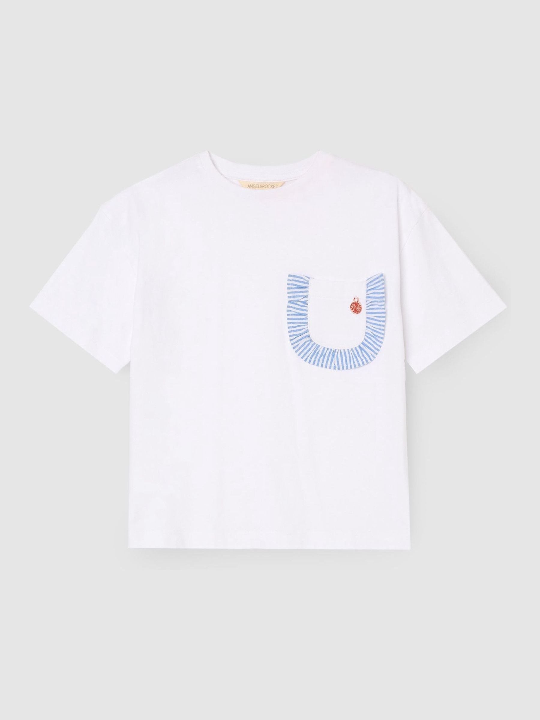 Dsiney Kidz - Angel & Rocket White Lacey Frill Pocket Oversized T-Shirt image 4