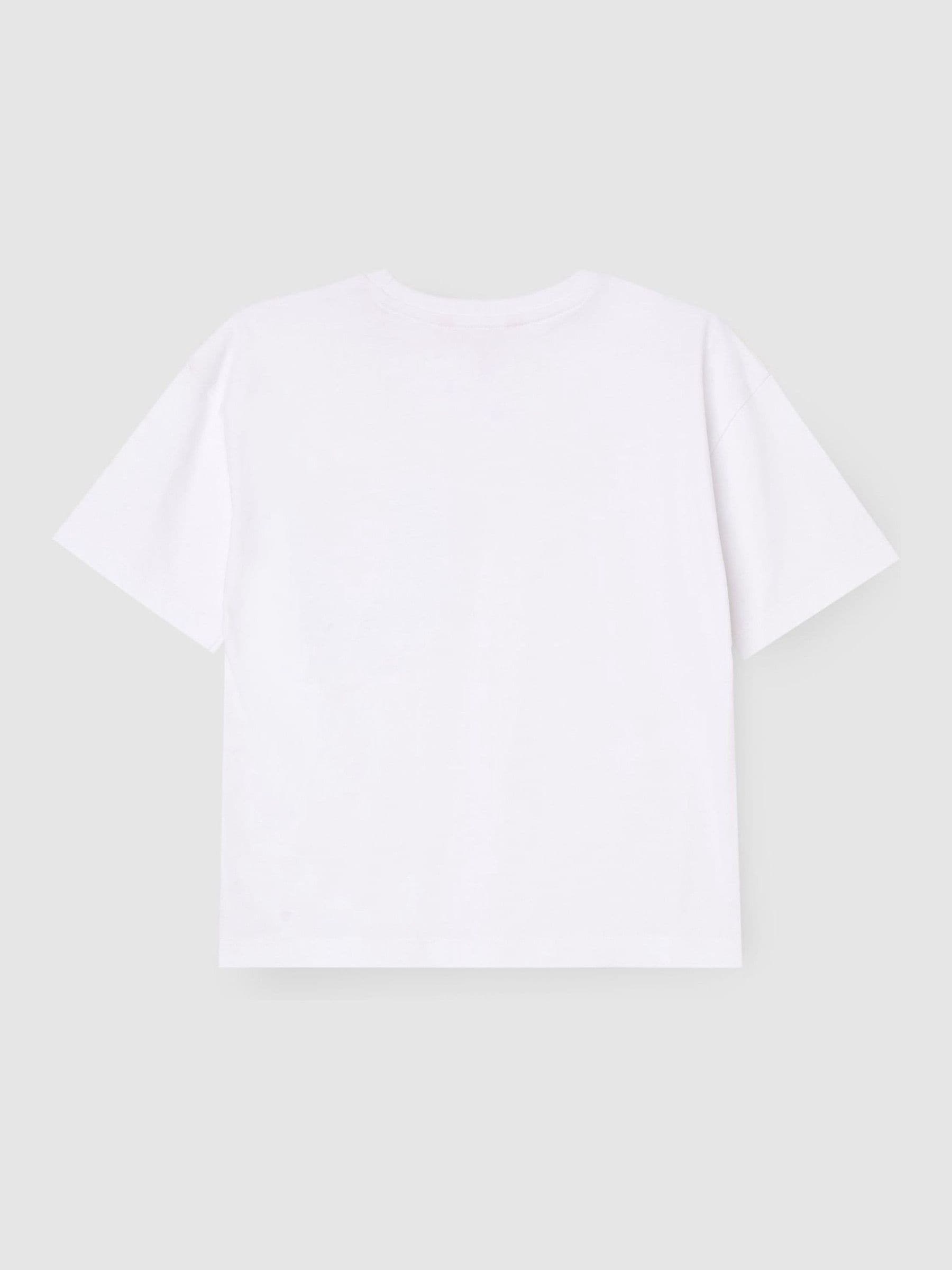 Dsiney Kidz - Angel & Rocket White Lacey Frill Pocket Oversized T-Shirt image 5