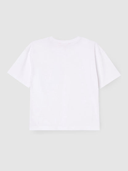 Dsiney Kidz - Angel & Rocket White Lacey Frill Pocket Oversized T-Shirt image 5