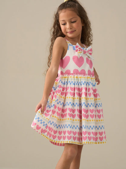 Angel & Rocket Pink Maddie Heart Print Dress image 3