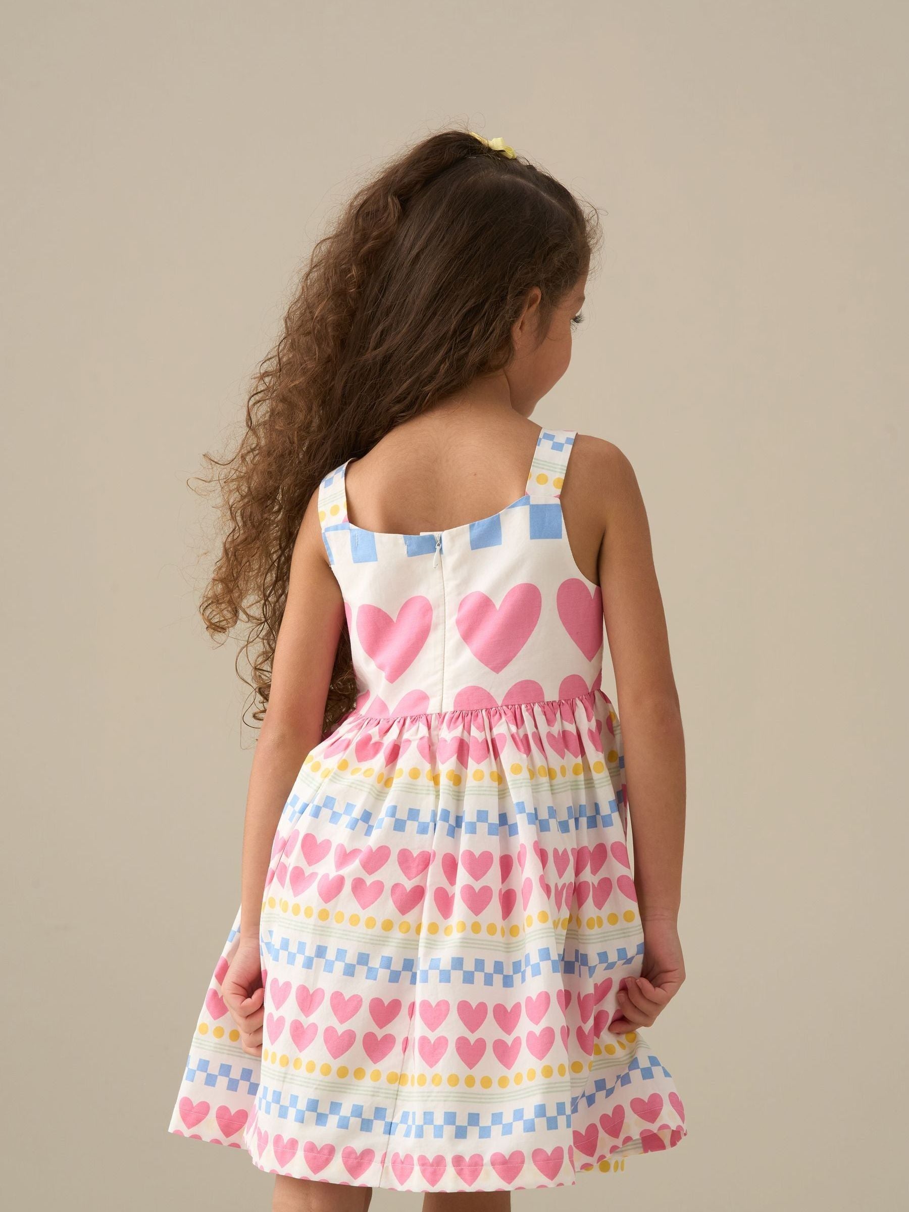 Angel & Rocket Pink Maddie Heart Print Dress image 4
