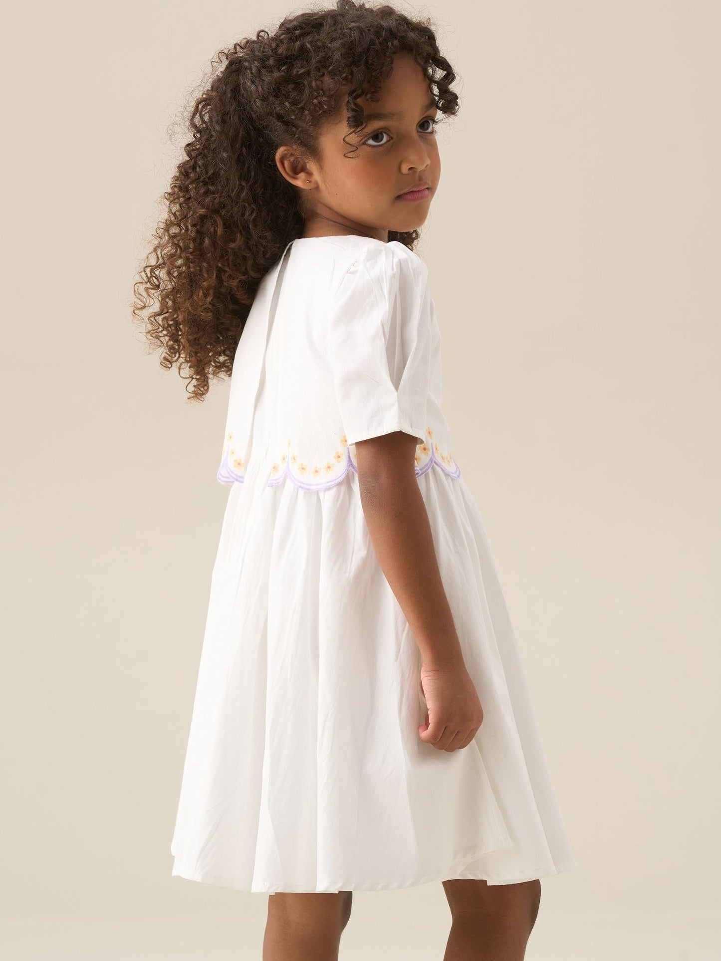 Angel & Rocket White Gabby Floral Embroidered Dress image 2