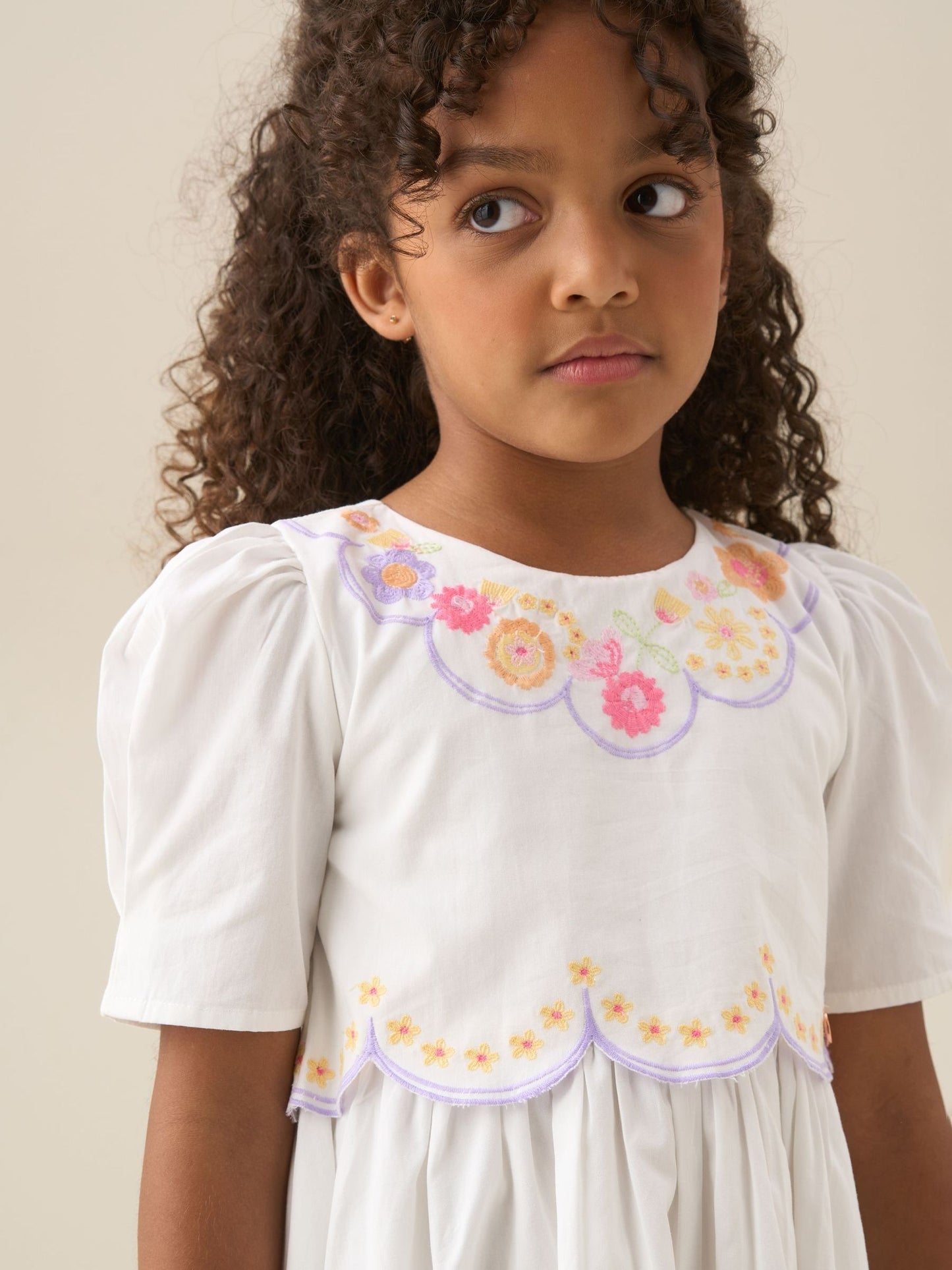 Angel & Rocket White Gabby Floral Embroidered Dress image 3