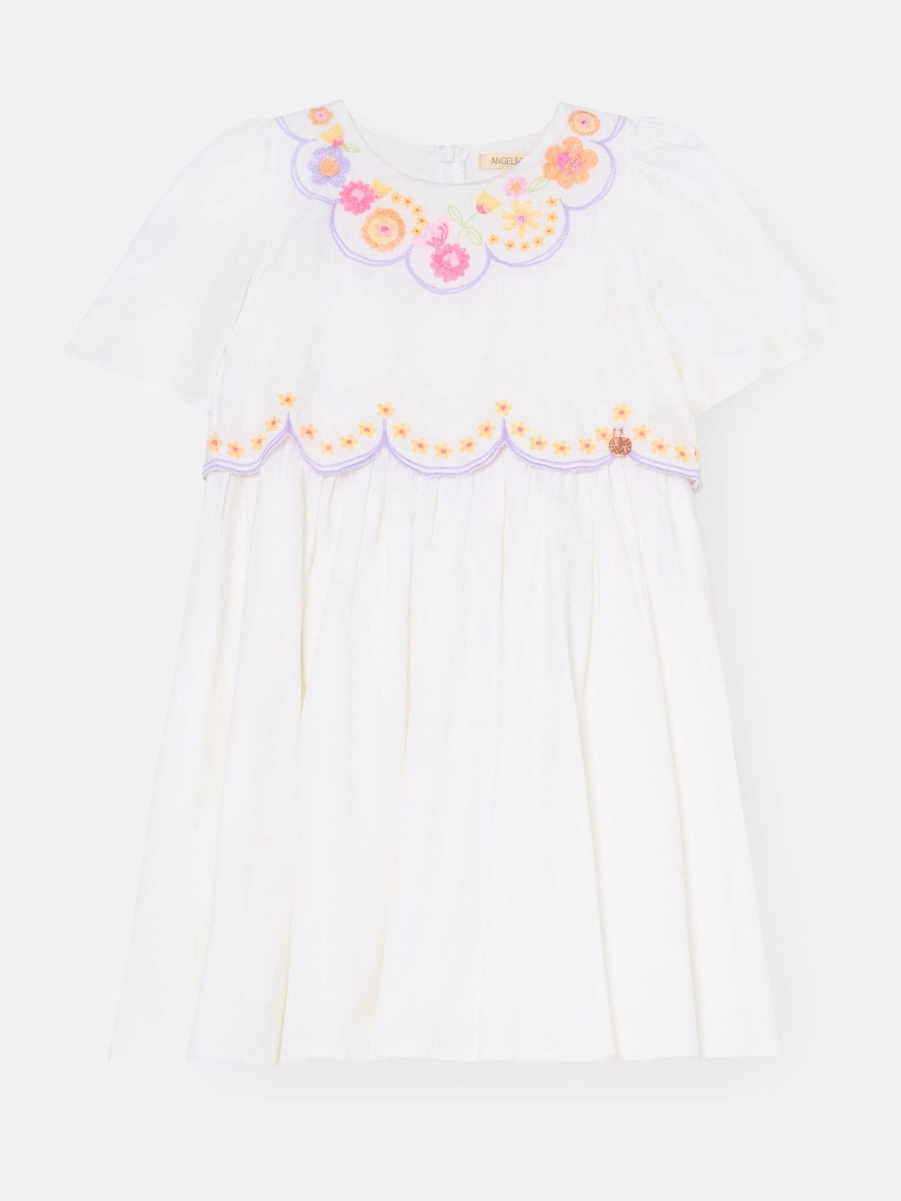 Angel & Rocket White Gabby Floral Embroidered Dress image 5