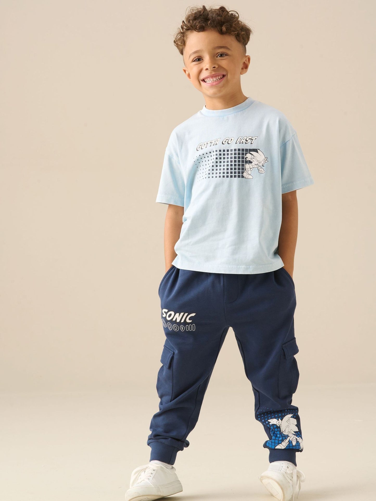 Dsiney Kidz - Angel & Rocket Blue Sonic Cargo Joggers image 3