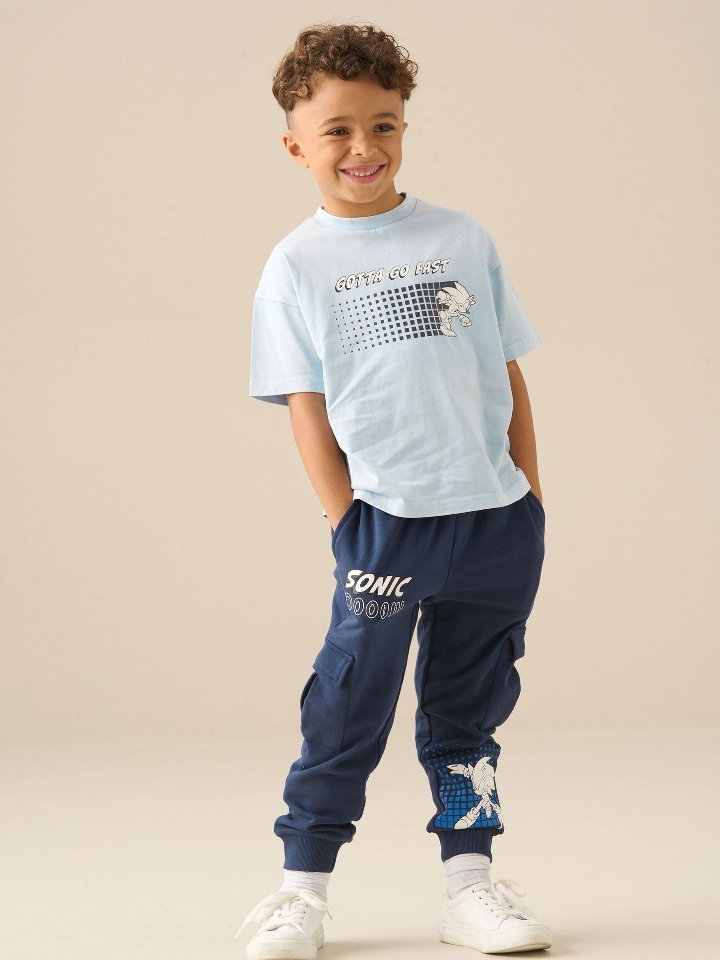 Dsiney Kidz - Angel & Rocket Blue Sonic Cargo Joggers image 4