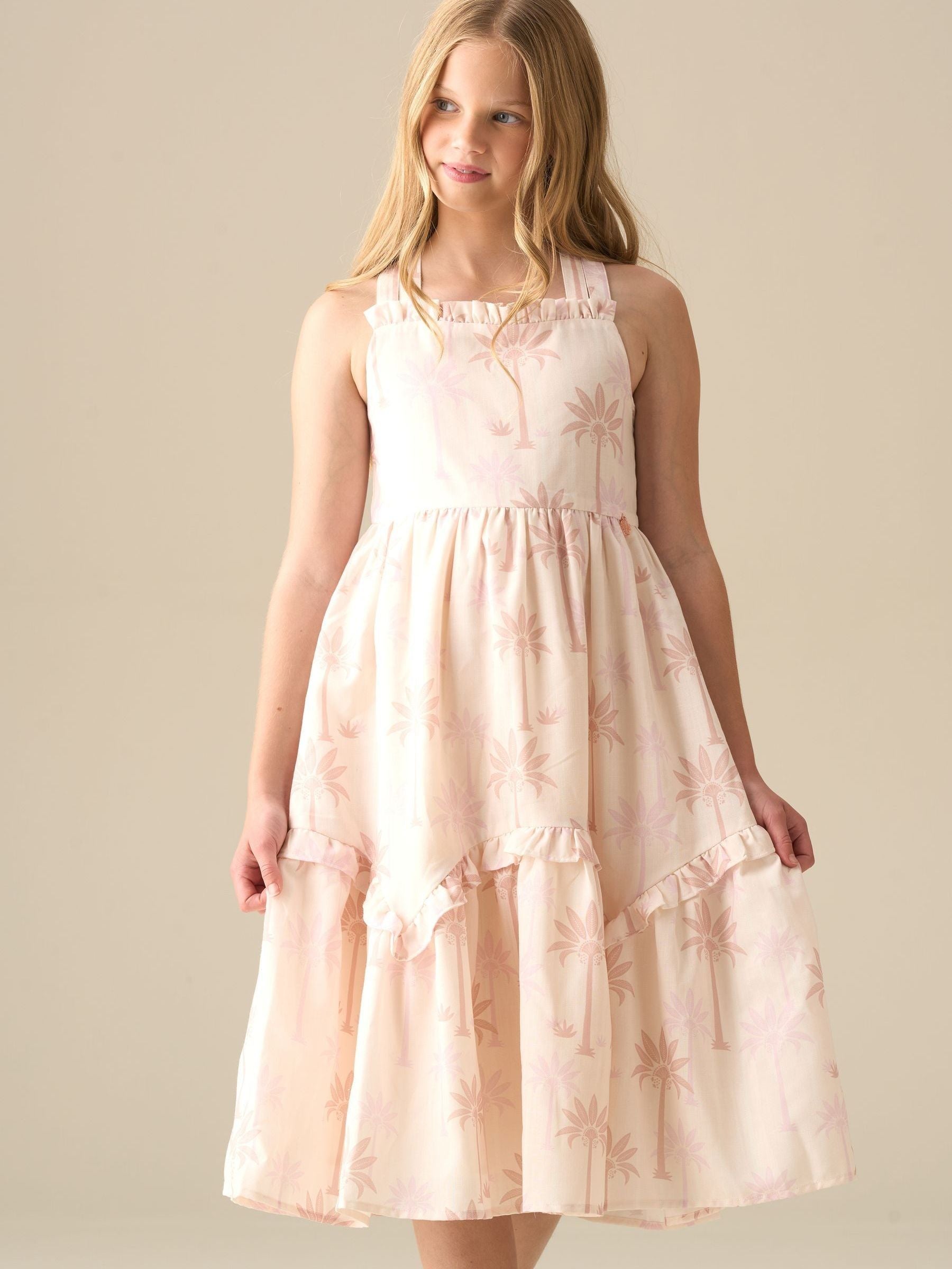 Angel & Rocket Natural Lettie Printed Floral Dress image 1