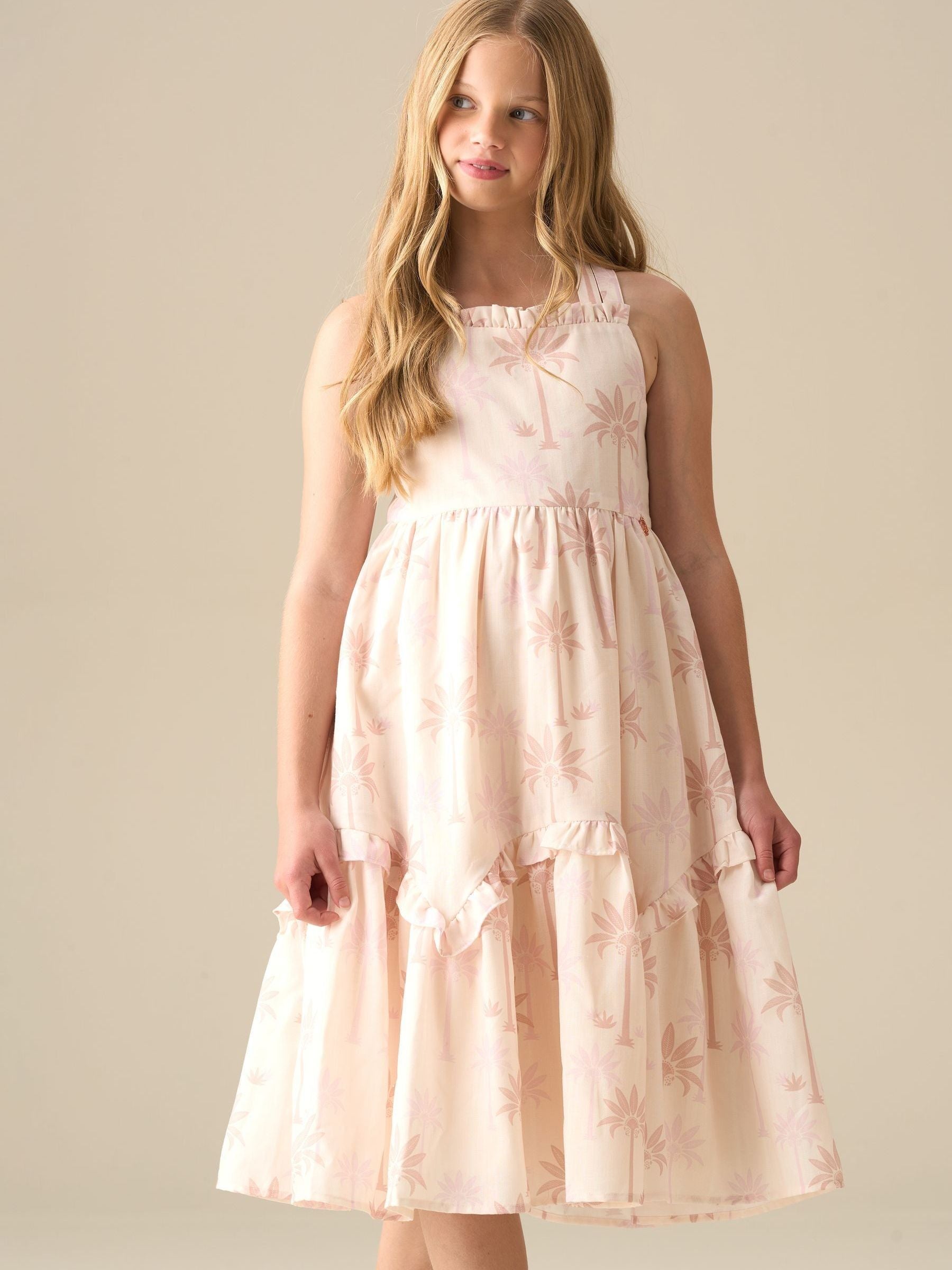 Angel & Rocket Natural Lettie Printed Floral Dress image 3