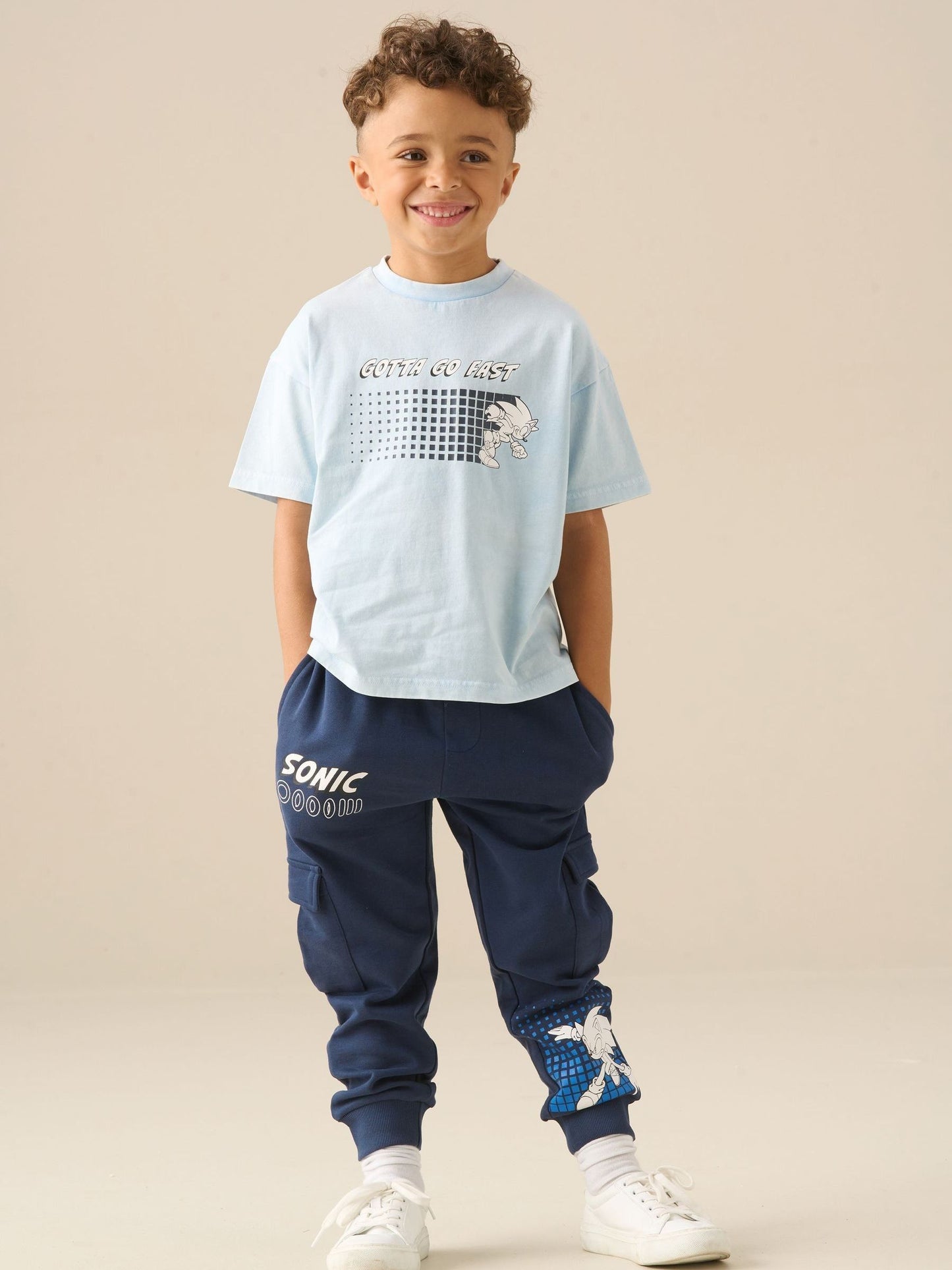Dsiney Kidz - Angel & Rocket Blue Sonic Oversized Washed T-Shirt image 3