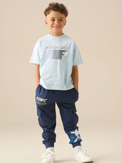 Dsiney Kidz - Angel & Rocket Blue Sonic Oversized Washed T-Shirt image 3