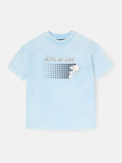 Dsiney Kidz - Angel & Rocket Blue Sonic Oversized Washed T-Shirt image 4